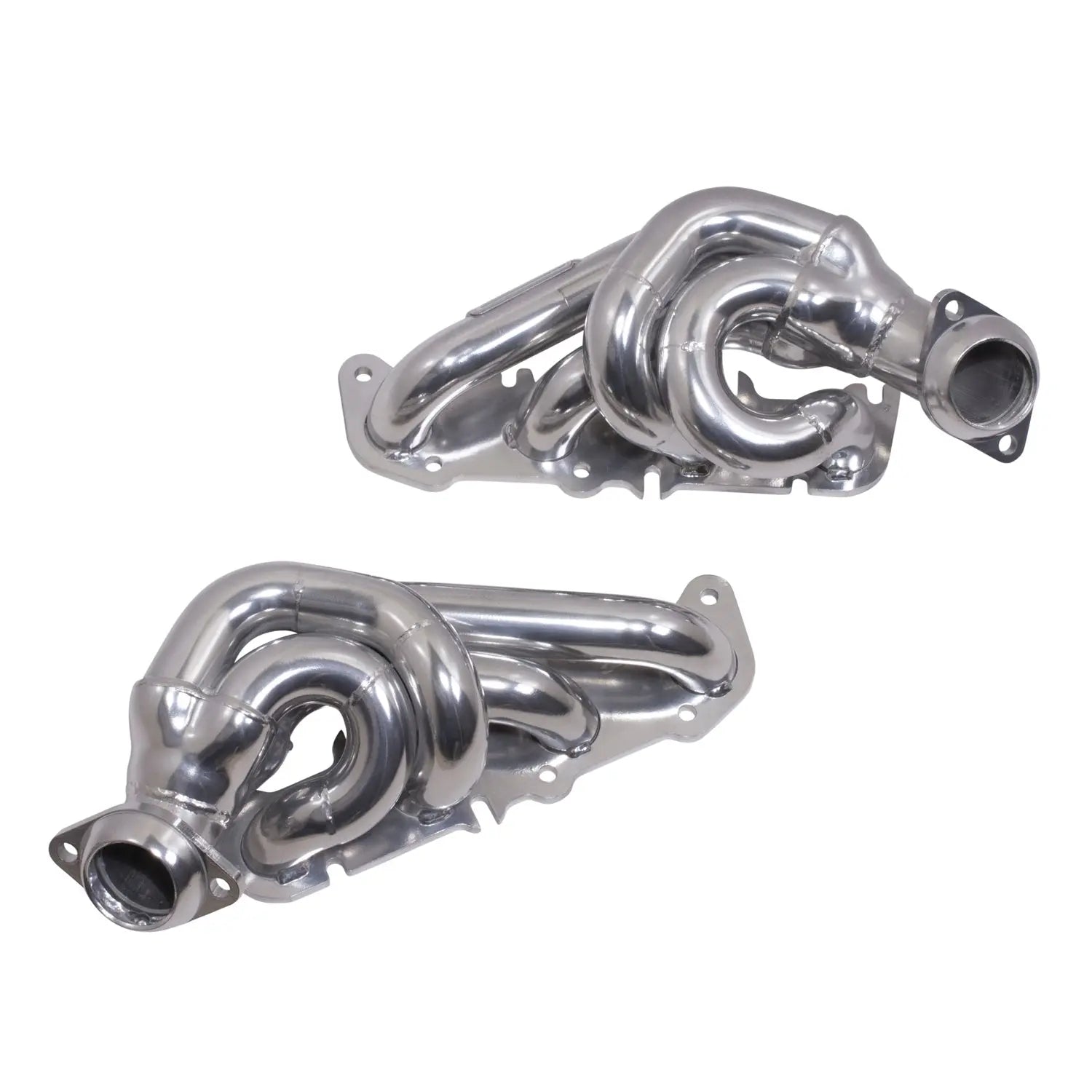Ford F150 5.0 Coyote 1-3/4 Shorty Tuned Length Exhaust Headers Polished Silver Ceramic 11-14
