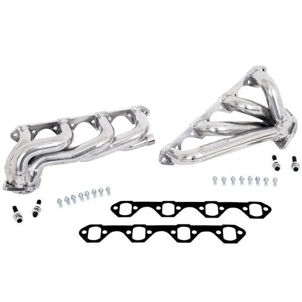 Ford F150 351 5.8 1-5/8 Shorty Exhaust Headers Polished Silver Ceramic 87-95