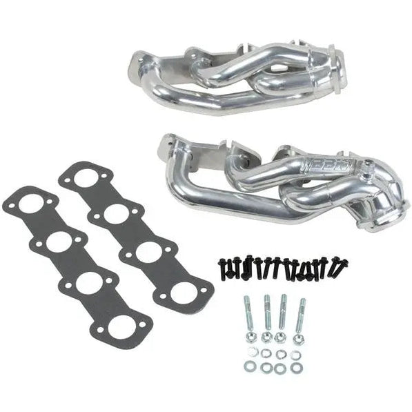 Ford F150 4.6 1-5/8 Shorty Exhaust Headers Polished Silver Ceramic 97-03