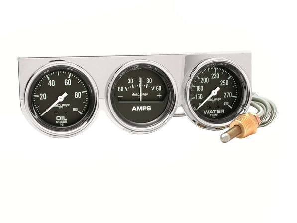 GAUGE CONSOLE, OILP/WTMP/AMP, 2 5/8