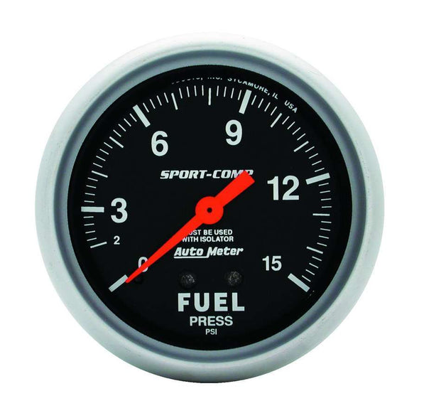 GAUGE, FUEL PRESSURE, 2 5/8