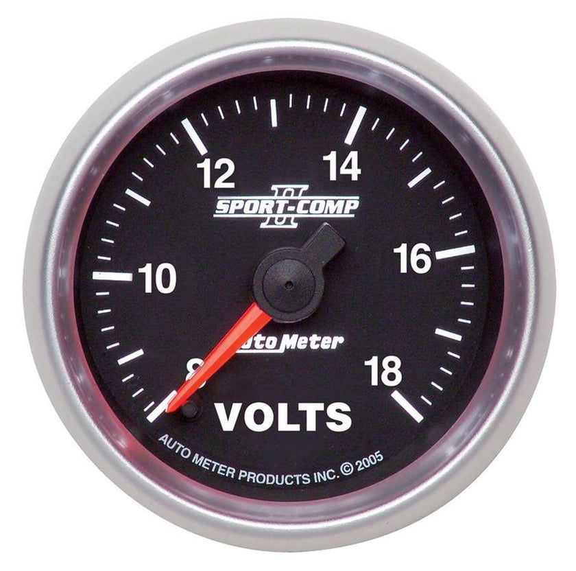 GAUGE, VOLTMETER, 2 1/16" , 18V, DIGITAL STEPPER MOTOR, SPORT-COMP II
