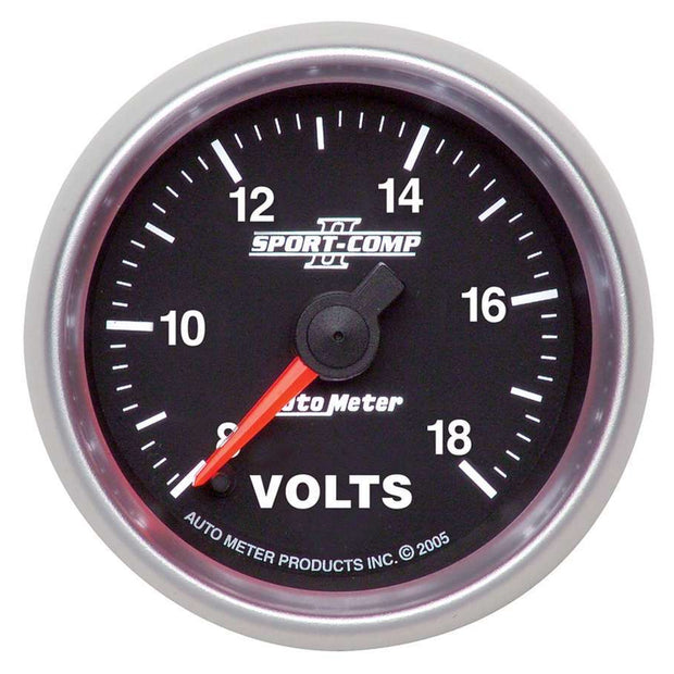 GAUGE, VOLTMETER, 2 1/16" , 18V, DIGITAL STEPPER MOTOR, SPORT-COMP II