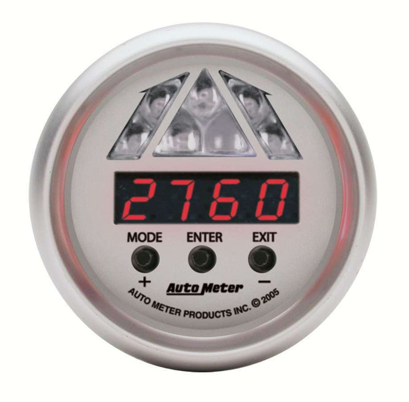 GAUGE, TACHOMETER, DIGITAL RPM W/ LED SHIFT LIGHT, ULTRA-LITE