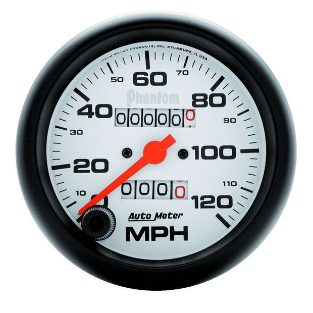 GAUGE, SPEEDOMETER, 3 3/8", 120MPH, MECHANICAL, PHANTOM