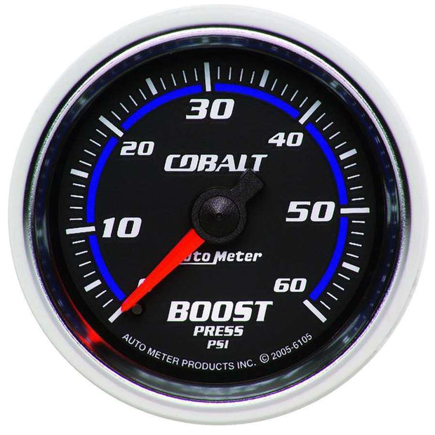 GAUGE, BOOST, 2 1/16", 60PSI, MECHANICAL, COBALT