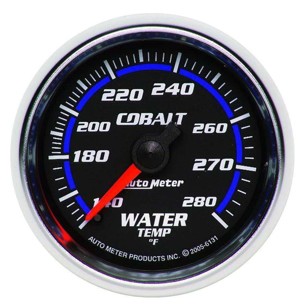 GAUGE, WATER TEMP, 2 1/16" , 140-280 Degrees F, MECHANICAL, COBALT