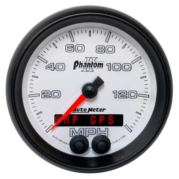 GAUGE, SPEEDOMETER, 3 3/8" , 140MPH, GPS, PHANTOM II