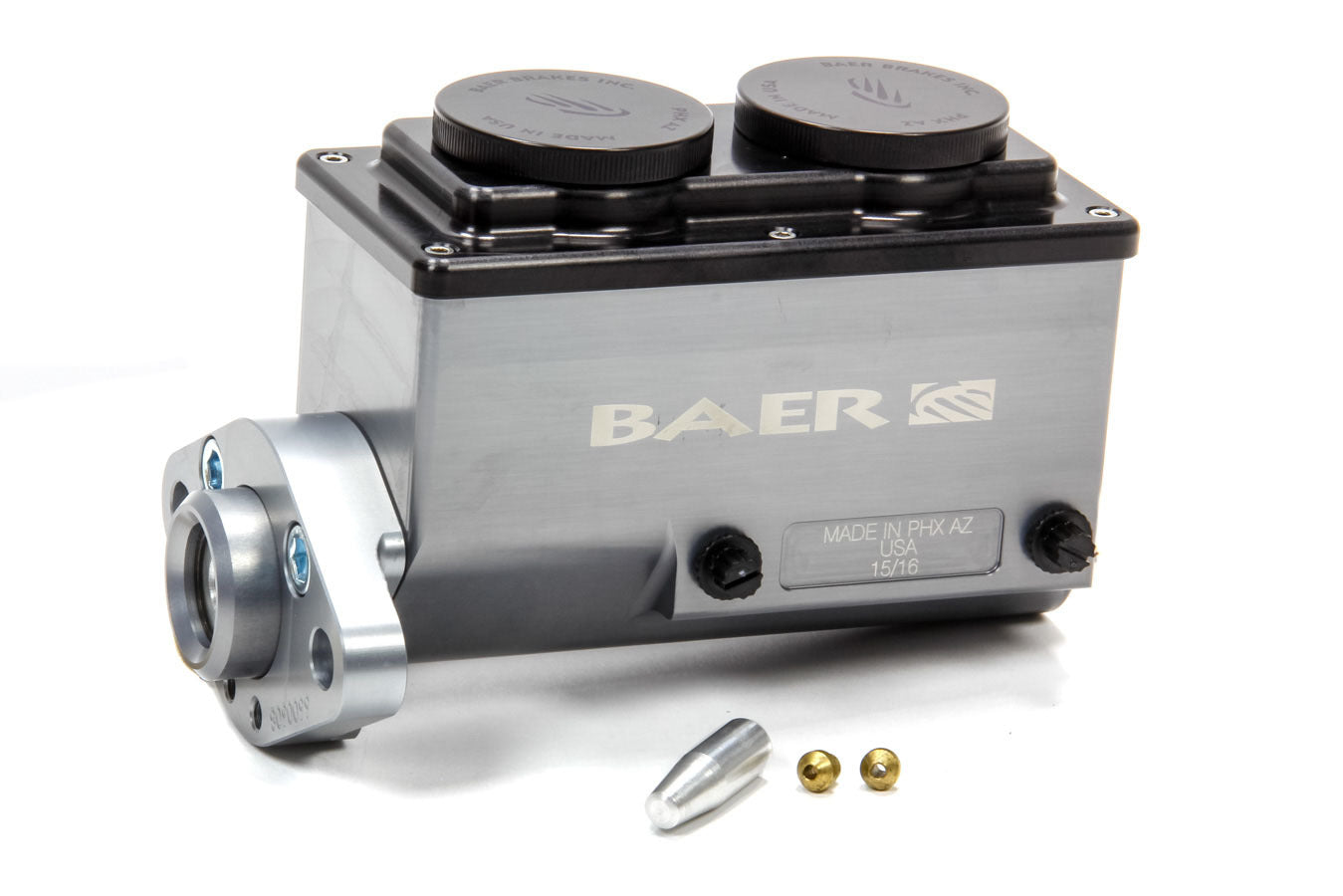 ReMaster 2-Bolt GM/Ford Master Cyl Assembly, Gray, 15/16in bore, Right port.