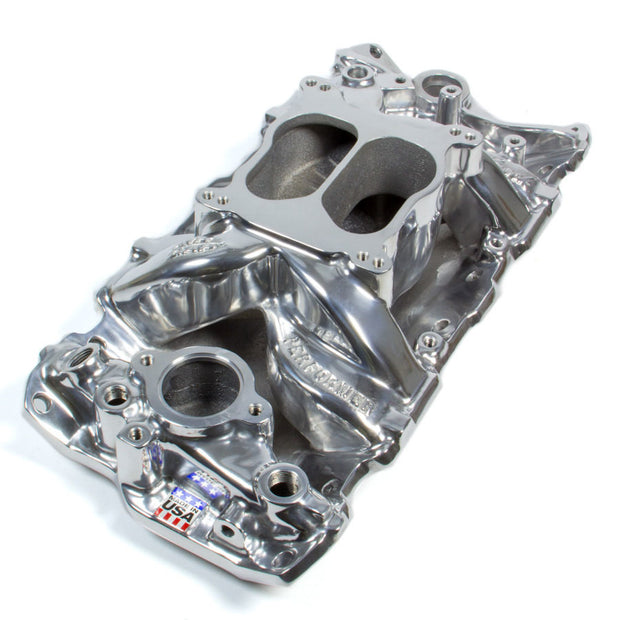 SBC Performer Air Gap Manifold - Polished